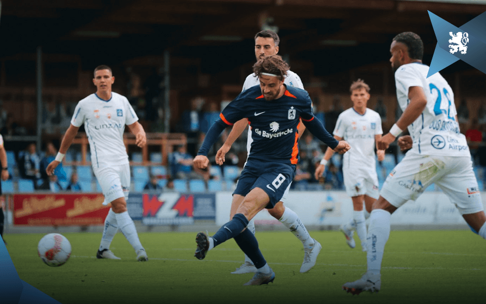 Abwehrschnitzer kostet Sieg: Löwen spielen 1:1 gegen Blau-Weiss Linz.