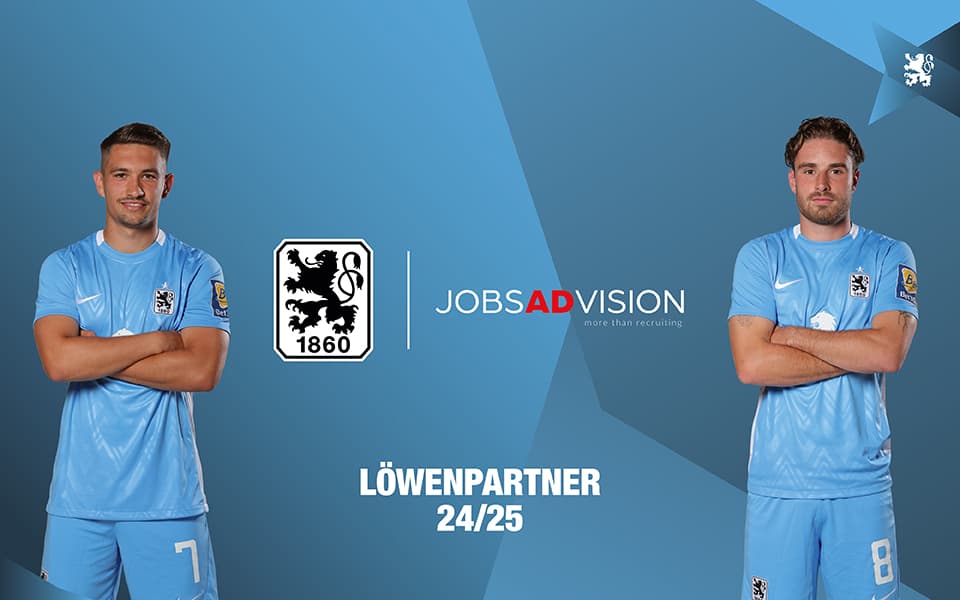 Recruiting-Experte Jobsadvision unterstützt als LöwenPartner den TSV 1860.