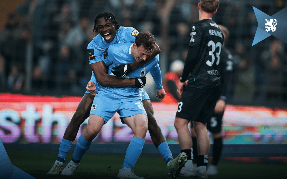 Rückstand & Platzverweis: Löwen erkämpfen sich 2:1 Sieg gegen Unterhaching.
