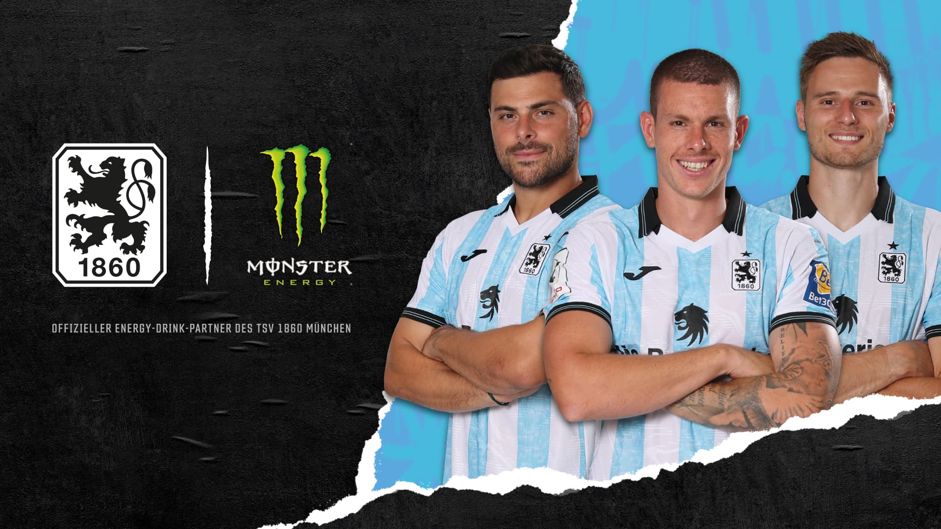 Unleash the Beast! Monster Energy engagiert sich künftig als PremiumPartner beim TSV 1860 München.