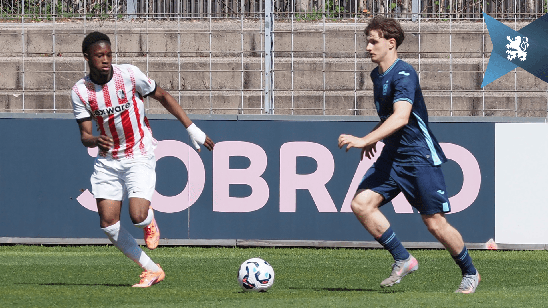 Edon Krasniqi, nach seiner Länderspielreise mit dem Kosovo wieder zurück bei den Junglöwen, erzielte in Freiburg das 2:2. Foto: Markus Burger