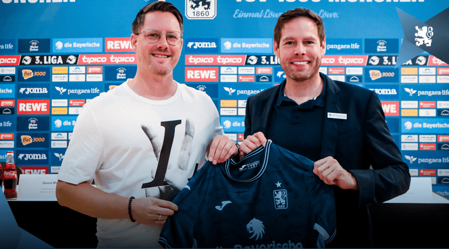 Portakabin-Geschäftsführer Stefan Stein (li.) und Löwen-Geschäftsführer Dr. Christian Werner (re.).