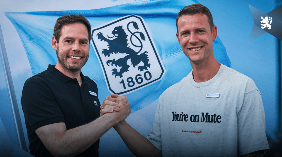 Torwart Thomas Dähne (re.) und Löwen-Geschäftsführer Dr. Christian Werner (li.).